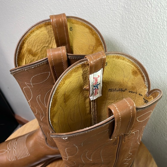 NWT’s Men's Tony Lama Western Retan Workboot 4013 Tan Light Brown Men’s Size 11D - Picture 9 of 16